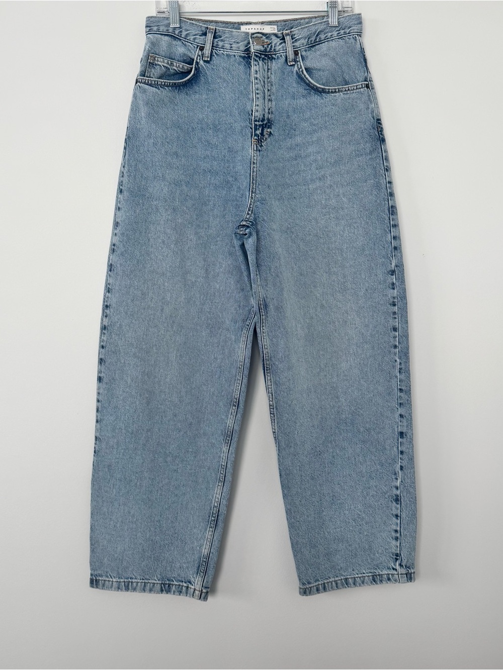 Womens Baggy High Waisted Jeans Light Wash Denim Size 8 Y2K Streetwear Barrel